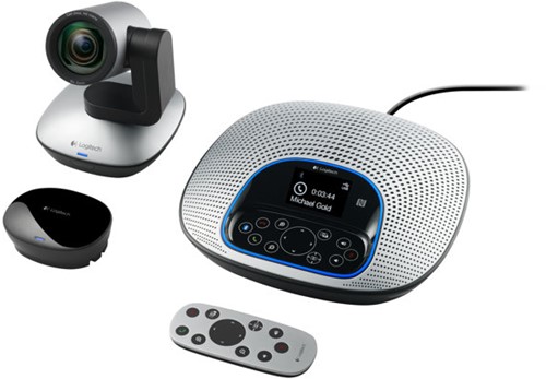 Logitech CC3000e webcam USB 2.0 Zwart, Zilver