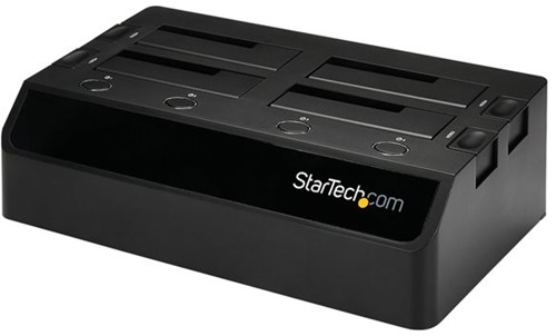 StarTech.com USB 3.0 naar SATA 6 Gbps hard drive docking station met 4 bays, UASP & dubbele ventilatoren 2,5/3,5 inch SSD / HDD dock