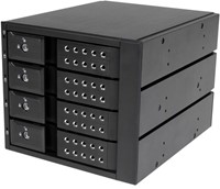 StarTech.com 4-bay Aluminium Trayless Hot Swap Mobile Rack Backplane voor 3,5 inch SAS II/SATA III - 6 Gbps HDD