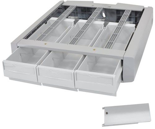 Ergotron StyleView Supplemental Storage Drawer, Triple - bevestigingscomponent - grijs, wit