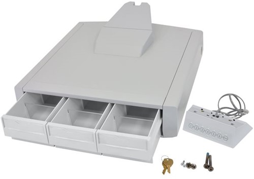 Ergotron SV44 Primary Triple Drawer for LCD Cart - bevestigingscomponent - grijs, wit