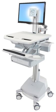 Ergotron StyleView - wagen - Gepatendeerde Constant Force Technologie - voor lcd-scherm / toetsenbord / muis / CPU / notebook / streepjescodelezer - met lcd-as, lade (1x1), EU - TAA Compliant
