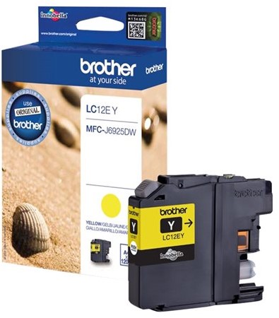 Brother LC-12EY inktcartridge 1 stuk(s) Origineel Geel