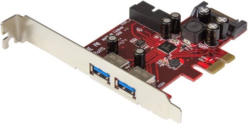 StarTech.com 4-poorts PCI Express USB 3.0 kaart 2 extern, 2 intern SATA-voeding