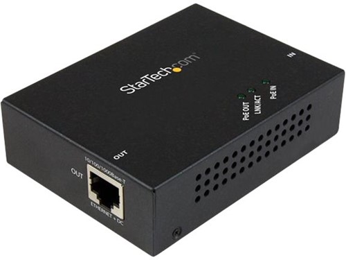 StarTech.com 1 poorts Gigabit PoE+ Extender 802.3at en 802.3af 100m Power over Ethernet Repeater
