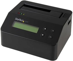 StarTech.com Single Bay Hard Drive Wisser, Standalone HDD/SSD Sanitizer/Eraser, USB 3.0 naar SATA II (3 Gbps), 9 Wismodi, LCD Display, Hard Disk Secure Erase Dock, DB-9 Printer Poort, NIST/DOD & TAA C