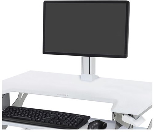 Ergotron WorkFit Single LD Monitor Kit - bevestigingscomponent - voor LCD-scherm - wit