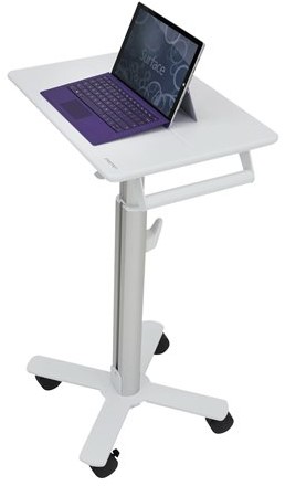 Ergotron StyleView S-Tablet Cart - Wagen - voor tablet - vergrendelbaar - gepoedercoat staal - wit, aluminium - schermgrootte: maximaal 30,48 cm (12") - TAA Compliant - voor Microsoft Surface 2, 3, Pr