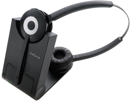 Jabra Pro 920 Duo Headset Draadloos Hoofdband Kantoor/callcenter Zwart