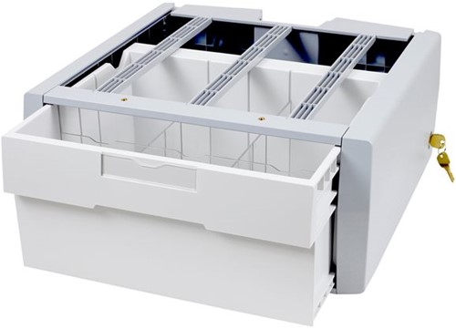 Ergotron StyleView Supplemental Storage Drawer, Single Tall - bevestigingscomponent - voor kar - grijs, wit