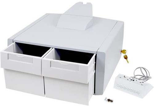 Ergotron StyleView Primary Double Tall Drawer - bevestigingscomponent - voor medicijnen - grijs, wit