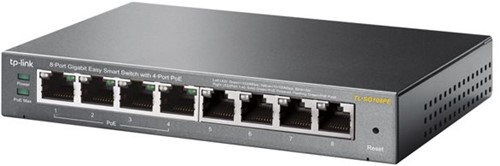 TP-Link TL-SG108PE Managed L2 Gigabit Ethernet (10/100/1000) Power over Ethernet (PoE) Zwart