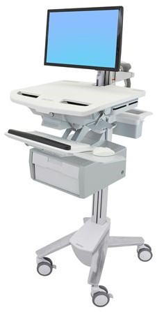 Ergotron StyleView SV43 - wagen - open architectuur - voor lcd-scherm / toetsenbord / muis / CPU / notebook / streepjescodelezer - met lcd-arm, lade (1x1)