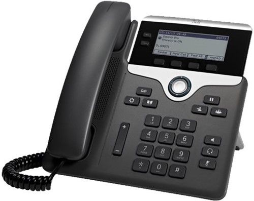 Cisco 7821 IP telefoon Zwart, Zilver 2 regels