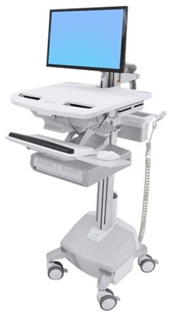 Ergotron StyleView Cart with LCD Arm, LiFe Powered, 2 Drawers - wagen - open architectuur - voor lcd-scherm / toetsenbord / muis / CPU / notebook / streepjescodelezer - TAA Compliant