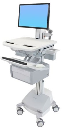 Ergotron StyleView Cart with LCD Pivot, SLA Powered, 1 Tall Drawer - wagen - open architectuur - voor lcd-scherm / toetsenbord / muis / CPU / notebook / streepjescodelezer - TAA Compliant