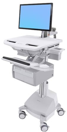 Ergotron StyleView Cart with LCD Arm, SLA Powered, 2 Tall Drawers - wagen - open architectuur - voor lcd-scherm / toetsenbord / muis / CPU / notebook / streepjescodelezer - TAA Compliant