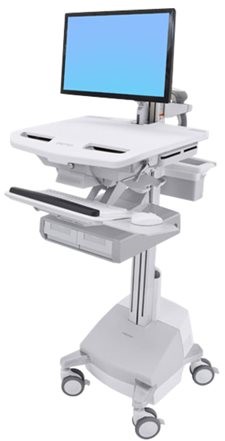 Ergotron StyleView Cart with LCD Arm, SLA Powered, 2 Drawers - wagen - open architectuur - voor lcd-scherm / toetsenbord / muis / CPU / notebook / streepjescodelezer - TAA Compliant