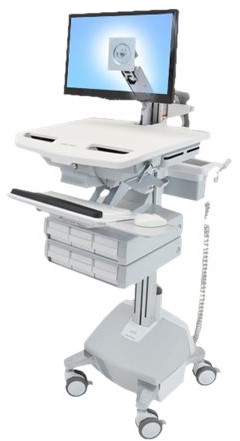 Ergotron StyleView Cart with LCD Arm, LiFe Powered, 6 Drawers - wagen - open architectuur - voor lcd-scherm / toetsenbord / muis / CPU / notebook / streepjescodelezer - TAA Compliant