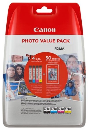 Canon 0332C005 inktcartridge Origineel Normaal rendement Zwart, Cyaan, Magenta, Geel