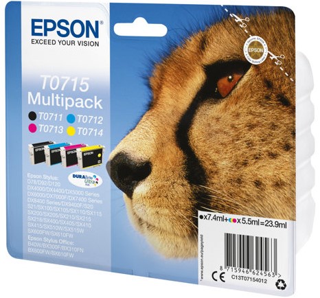 Epson Multipack 4-kleur T0715 DURABrite Ultra Ink