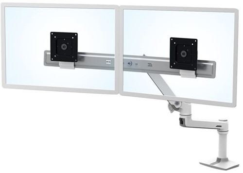 Ergotron LX Series Desk Dual Direct Arm 63,5 cm (25") Wit Bureau