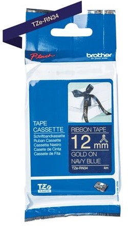 Brother TZE-R234 labelprinter-tape Goud op wit