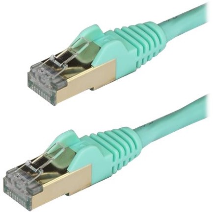 StarTech.com 0,5m aqua Cat6a Ethernet netwerkkabel shielded (STP) Cat6a patchkabel Cat 6a
