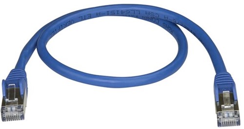 StarTech.com 0,5m blauw Cat6a Ethernet netwerkkabel shielded (STP) Cat6a patchkabel Cat 6a