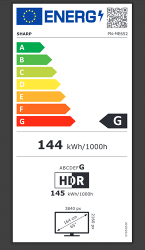 Energielabel afkomstig van Icecat, automatisch ingelezen op 10-04-2026.