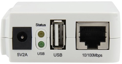 StarTech.com 1-poorts USB Wireless N netwerkprintserver met 10/100 Mbps Ethernet-poort 802.11 b/g/n-2