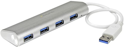 StarTech.com 4 Poorts draagbare compacte USB 3.0 hub met geïntegreerde kabel - 5Gbps - aluminium-2
