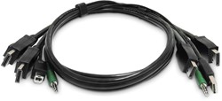 StarTech.com SK2DPMMKVM06-TAA toetsenbord-video-muis (kvm) kabel Zwart 1,8 m