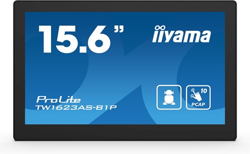 iiyama TW1623AS-B1P beeldkrant Interactief flatscreen 39,6 cm (15.6") Wifi 450 cd/m² Double Full HD Zwart Touchscreen Type processor Android 24/7