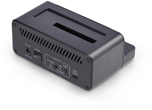 StarTech.com M.2 NVMe naar 2.5"/3.5" SATA Drive Duplicator, Dual Bay Standalone SSD Cloner/Copier en Drive Dock, Bidirectionele NVMe naar SATA / SATA naar NVMe Copier, Tot 27GB/min, SATA III, USB 10Gb-2