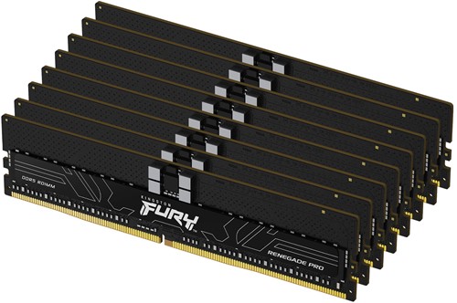Kingston Technology FURY 256GB 5600MT/s DDR5 ECC Reg CL28 DIMM (set van 8) Renegade Pro EXPO
