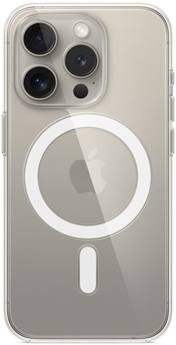 Apple MT223ZM/A Back cover for mobile phone - MagSafe compatibility - polycarbonate - clear - for iPhone 15 Pro