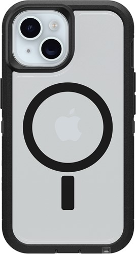 OtterBox Defender XT Clear voor MagSafe Series voor Apple iPhone 16e/15/14/13, transparant/zwart