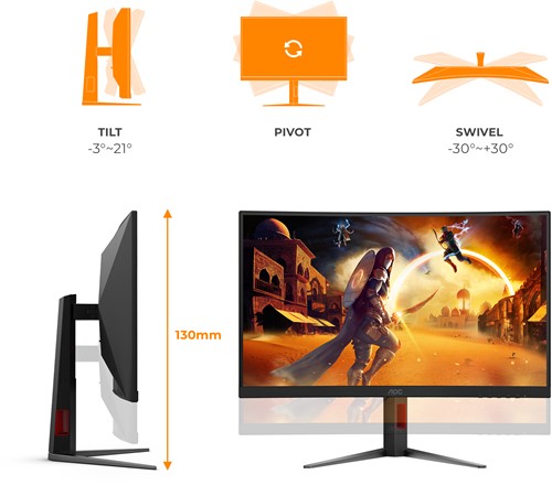 AOC G4 C27G4Z2 computer monitor 68,6 cm (27") 1920 x 1080 Pixels Full HD LCD Zwart, Rood-3