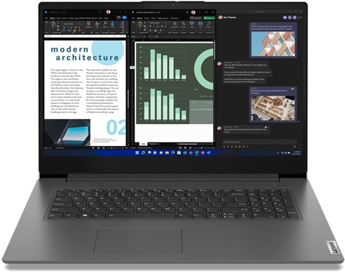 Lenovo V17 G4 IRU Intel® Core™ i5 i5-13420H Laptop 43,9 cm (17.3") Full HD 16 GB DDR4-SDRAM 512 GB SSD Wi-Fi 6 (802.11ax) Windows 11 Pro Grijs
