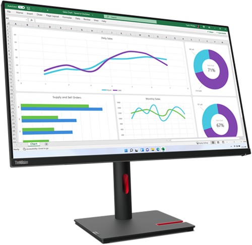 Lenovo ThinkVision T32h-30 LED display 80 cm (31.5") 2560 x 1440 Pixels Quad HD Zwart