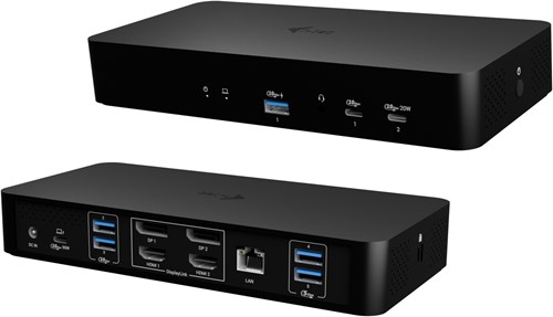 i-tec Universal Intelligent Dual Display Docking Station + Power Delivery 100W