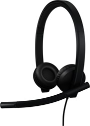 Logitech H570e Headset Bedraad Hoofdband Kantoor/callcenter USB Type-A Zwart