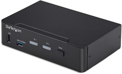 StarTech.com 2-Port DisplayPort KVM Switch, 4K 60Hz, DP 1.2, HDCP 1.4, EDID Beheer, 2-Port USB 3.0 Hub, 4x USB HID Poorten, TAA Compliant
