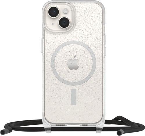 OtterBox React Necklace hoesje met MagSafe voor iPhone 14 Plus, ultradunne beschermhoes met verstelbare en afneembare kettingriem, getest volgens militaire standaard, Stardust
