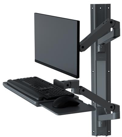 Ergotron LX Series 45-696-293 flat panel bureau steun 86,4 cm (34") Muur Donkergrijs