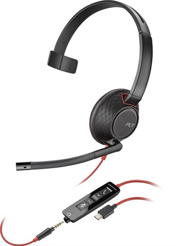 POLY Blackwire 5210 mono USB-C-headset + 3,5 mm stekker + USB-C/A-adapter (bulk)-3