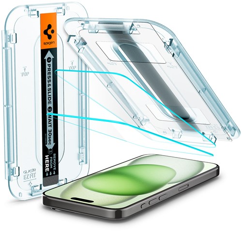 Spigen AGL06883 scherm- & rugbeschermer voor mobiele telefoons Doorzichtige schermbeschermer Apple 2 stuk(s)