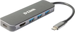 D-Link 5-in-1 USB-C Hub met HDMI/stroomvoorziening DUB-2333