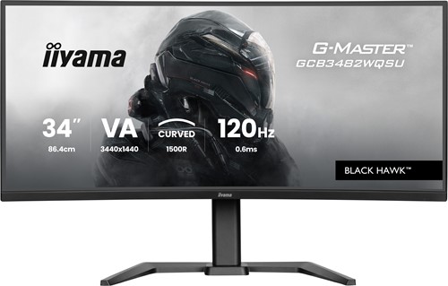 iiyama GCB3482WQSU-B1 computer monitor 86,4 cm (34") 1440 x 3440 Pixels UltraWide Quad HD LED Zwart
